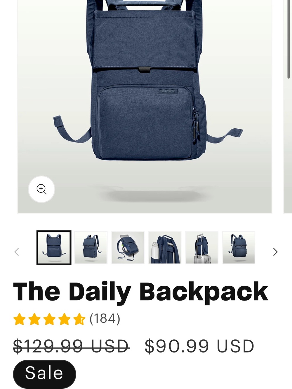 The Daily Backpack - Navy Blue